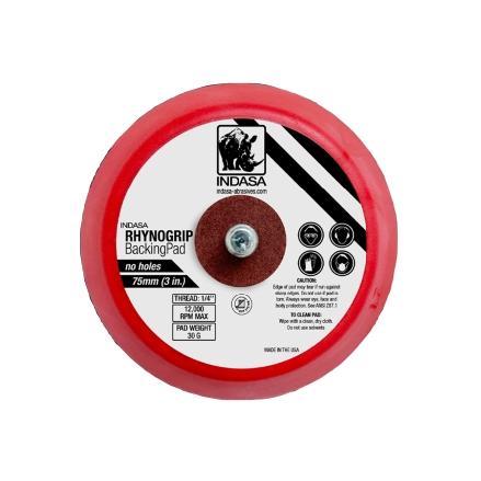 Indasa Rhynogrip 3in Solid Grip Backup Pad 3200x1/4 by INDASA | UnitedFinish.com