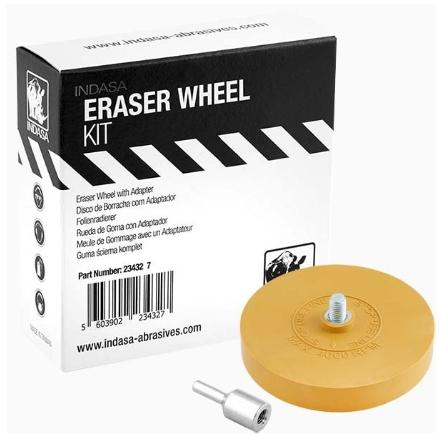 Indasa Eraser Wheel Kit 8100 - Adhesive & Stripe Remover by INDASA | UnitedFinish.com