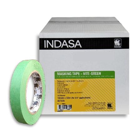 Indasa MTE Premium Green Masking Tape, 18mm (0.75"), 596845