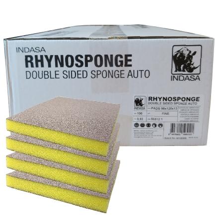 Indasa Rhyno Sponge Double Sided Hand Sanding Pads, Fine
