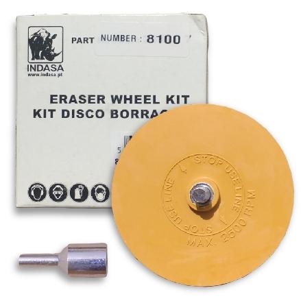Indasa Eraser Wheel Kit 8100 - Wheel Detail | UnitedFinish.com