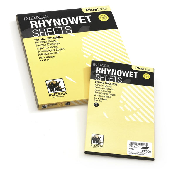 Indasa PlusLine Rhynowet Wet and Dry Sanding Sheets, 1 & 2 Series