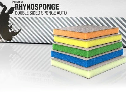 Indasa Rhyno Sponge Mixed Grit Pack Double-Sided Hand Sanding Pads Case of 100 by INDASA | UnitedFinish.com