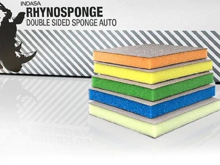 Indasa Rhyno Sponge Double Sided Hand Sanding Pads, Multipack
