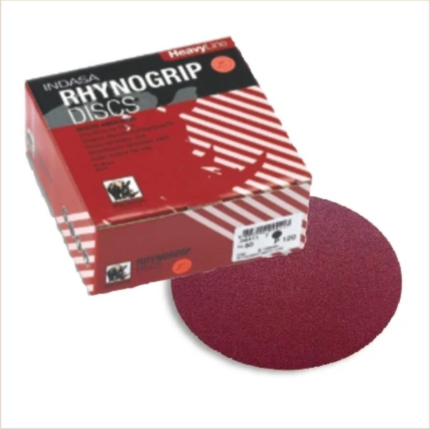 Indasa 5in Rhynogrip Heavy Line Solid Sanding Discs 510-E Series by INDASA | UnitedFinish.com