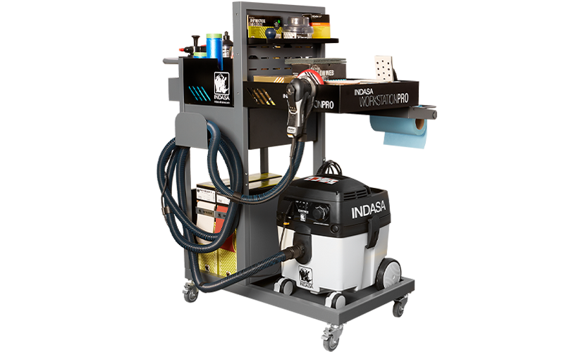 Indasa LPE45 Dust Extraction System - Side View | UnitedFinish.com